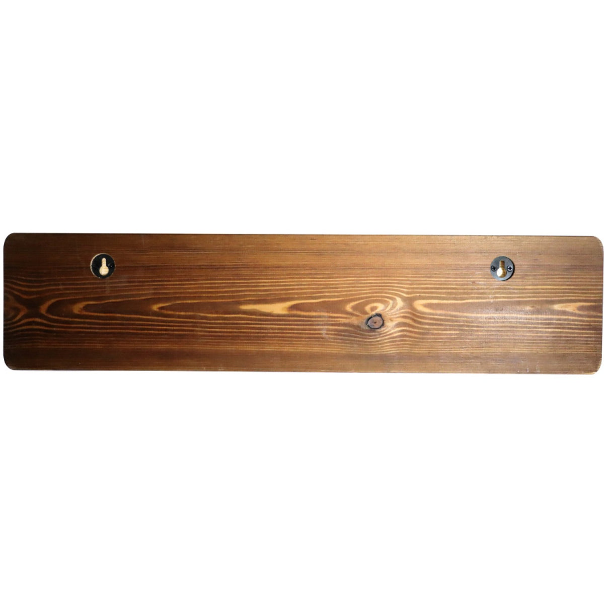 Rustic Wall Mounted 24" (610mm) Coat Rack with 5 Rustic Hooks Solid Pine Wood Brown - GWA318