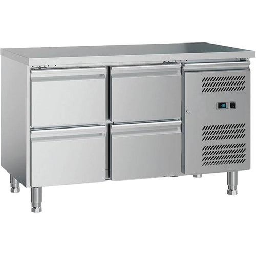 Commercial Refrigerated Counter 4 Drawers GN1/1 1200x700x650mm - GXX608