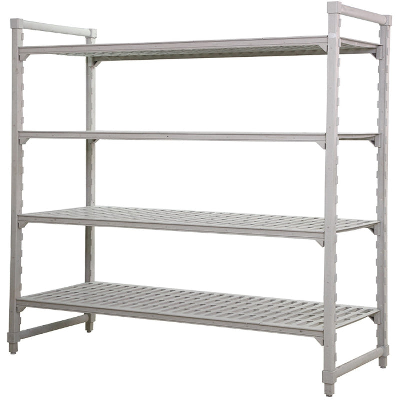 4-Tier Heavy-Duty Polymer Cold Room / Wet Area Shelving Units - Vented Shelves 1520×460×1796mm - GZFH1512