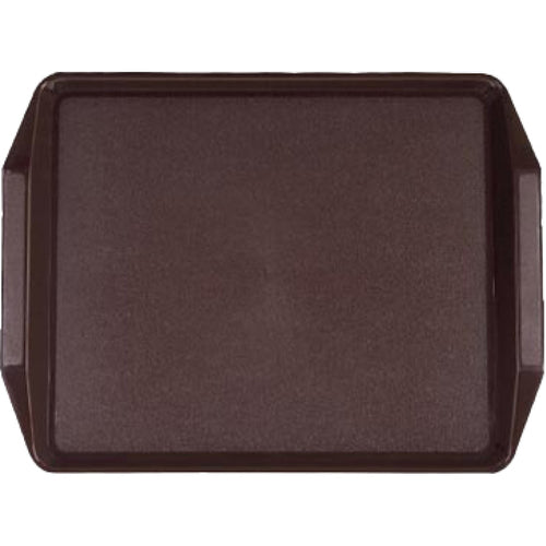 Fast Food Tray Brown ABS Plastic 455x325x25mm - GZFH7112
