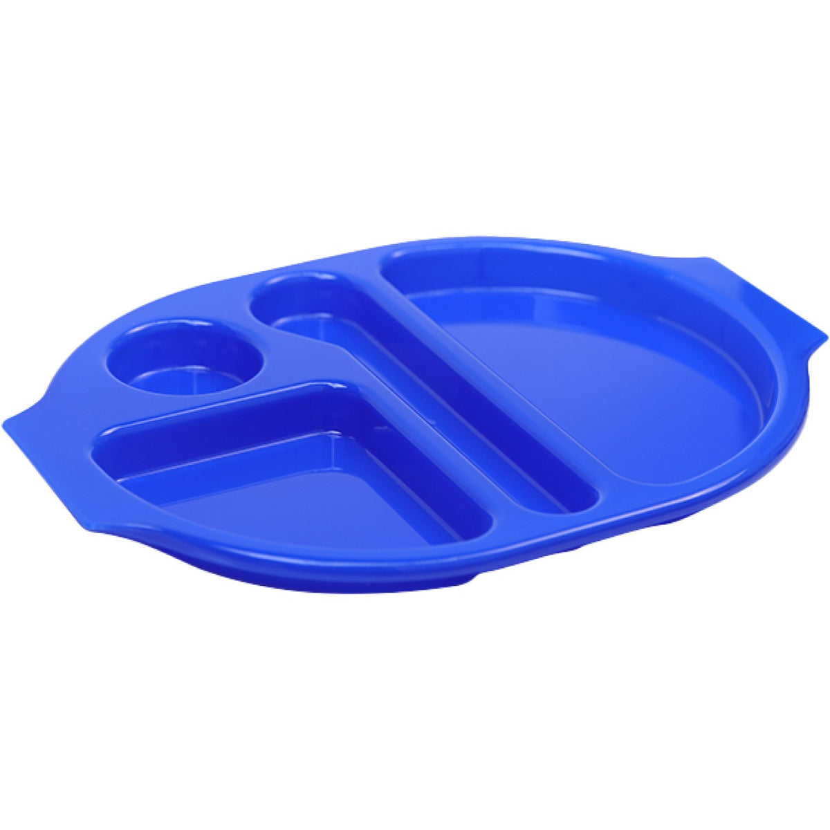 Compartment Fast Food Tray Blue Polycarbonate (PC) 377x280x25mm - GZFH7168