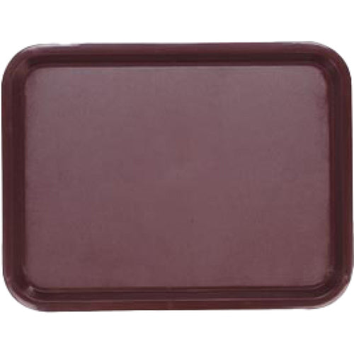Fast Food Tray Brown ABS Plastic 400x285x19mm - GZFH733