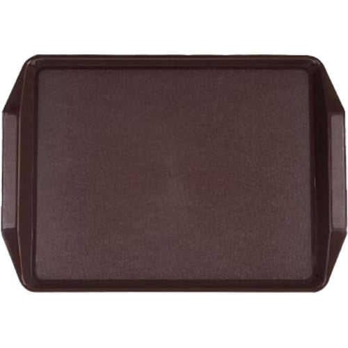 Fast Food Tray Brown ABS Plastic 436x305x30mm - GZFH794
