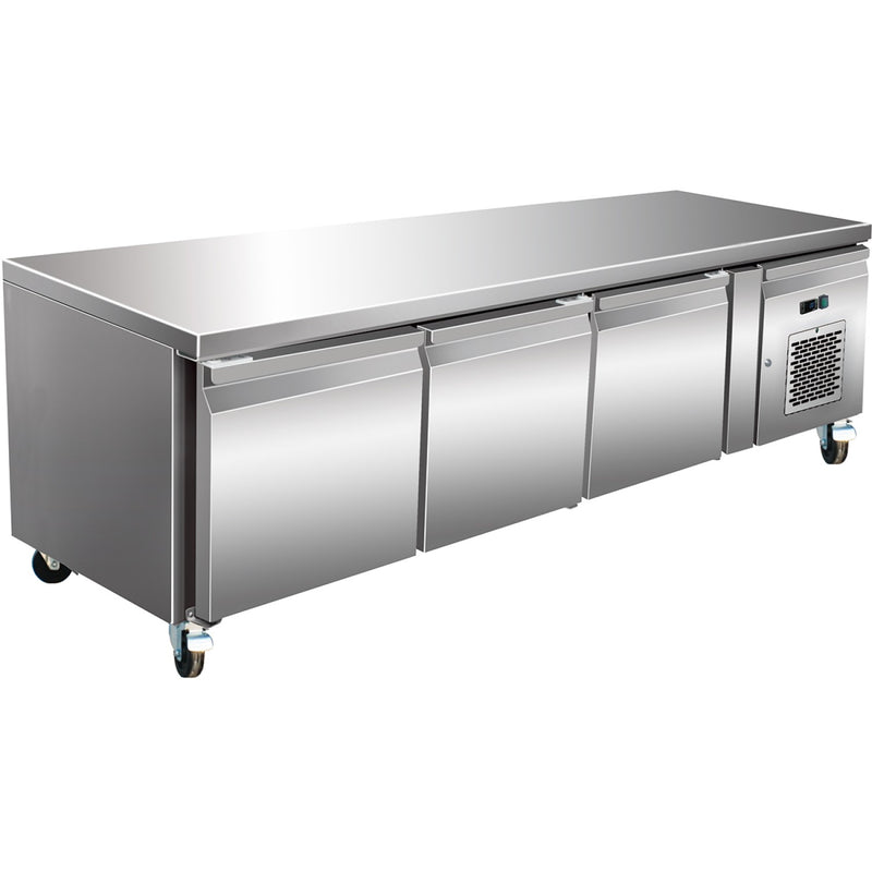 Professional Low Refrigerated Counter / Chef Base 3 doors 1795x700x650mm - THP3100TN650H