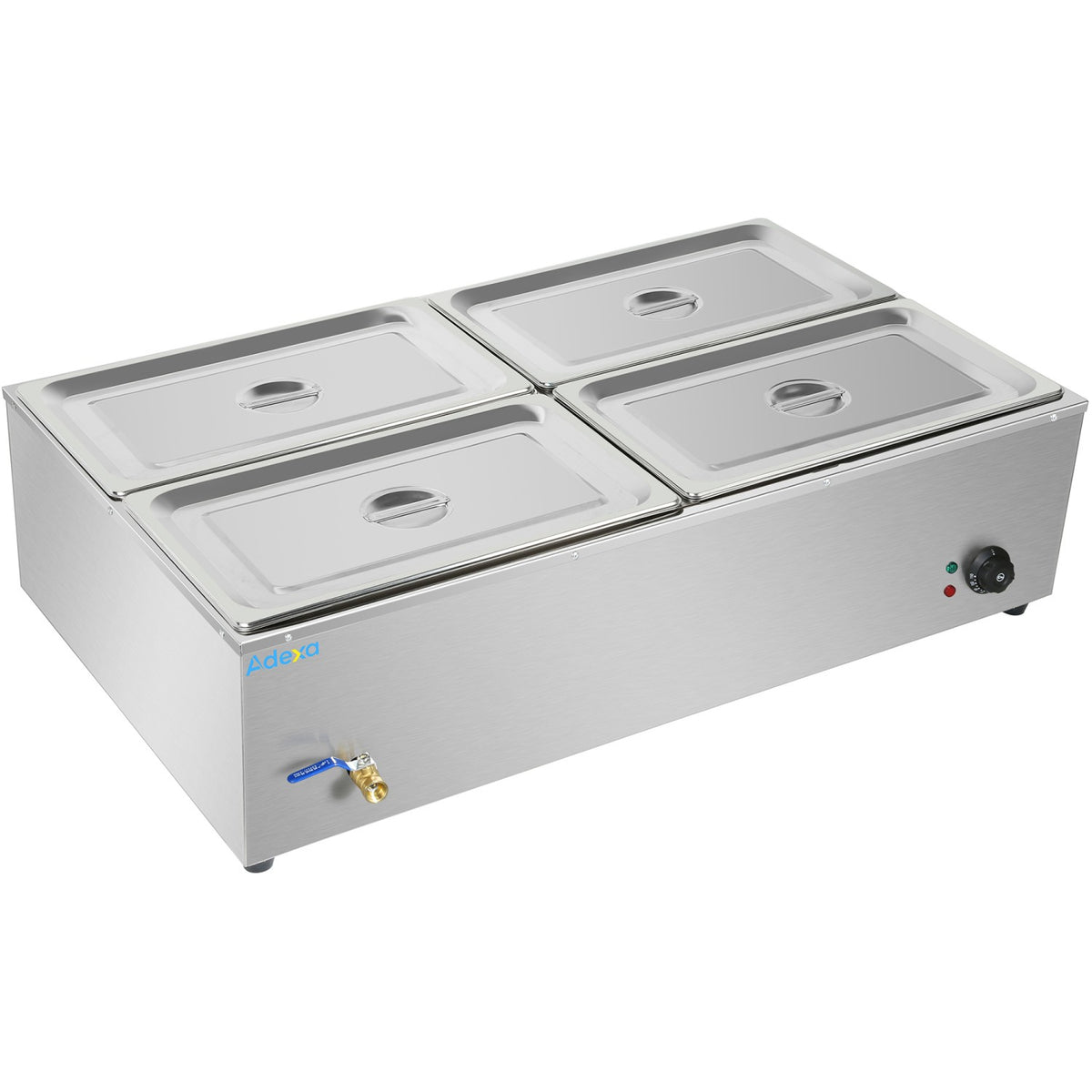 Commercial XL Bain Marie with Drain Tap 4xGN1/1 1100x700x280mm - HB4XL
