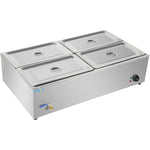 Commercial XL Bain Marie with Drain Tap 4xGN1/1 1100x700x280mm - HB4XL