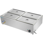 Commercial XL Bain Marie with Drain Tap 4xGN1/1 1100x700x280mm - HB4XL