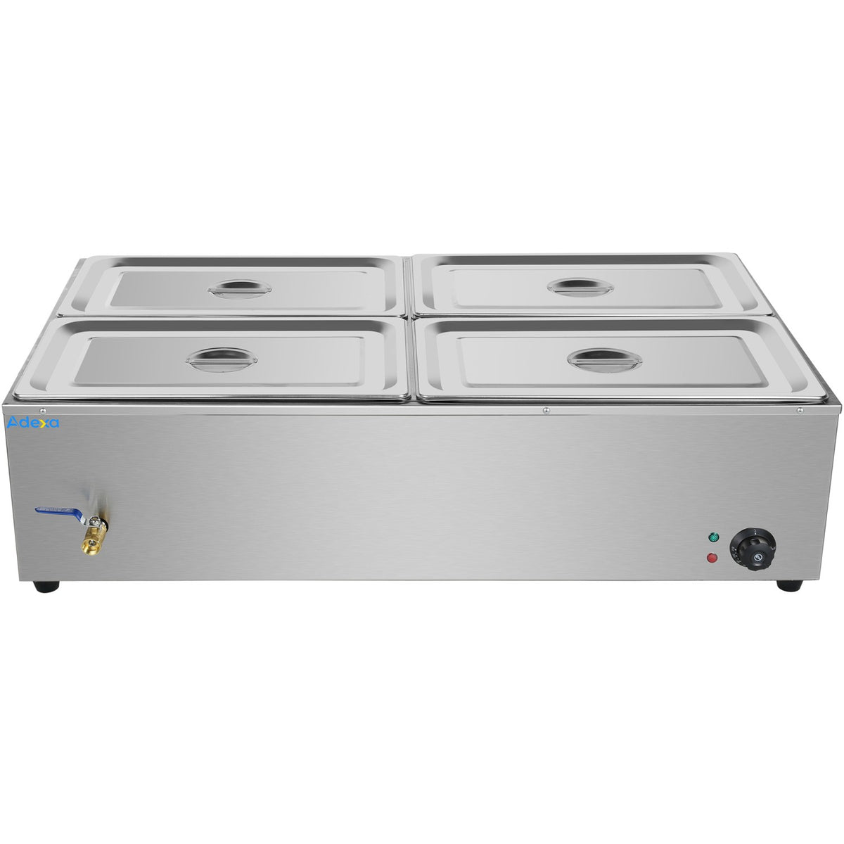 Commercial XL Bain Marie with Drain Tap 4xGN1/1 1100x700x280mm - HB4XL