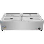 Commercial XL Bain Marie with Drain Tap 4xGN1/1 1100x700x280mm - HB4XL