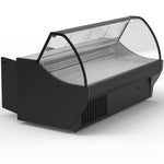 Serve over Deli counter Curved glass front Width 1520mm Black - HC84V1052