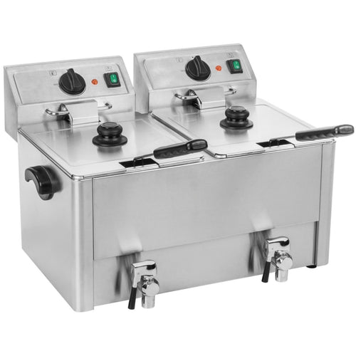 Commercial Deep fat Fryer 8+8 litres 6.5kW Countertop - HDF88