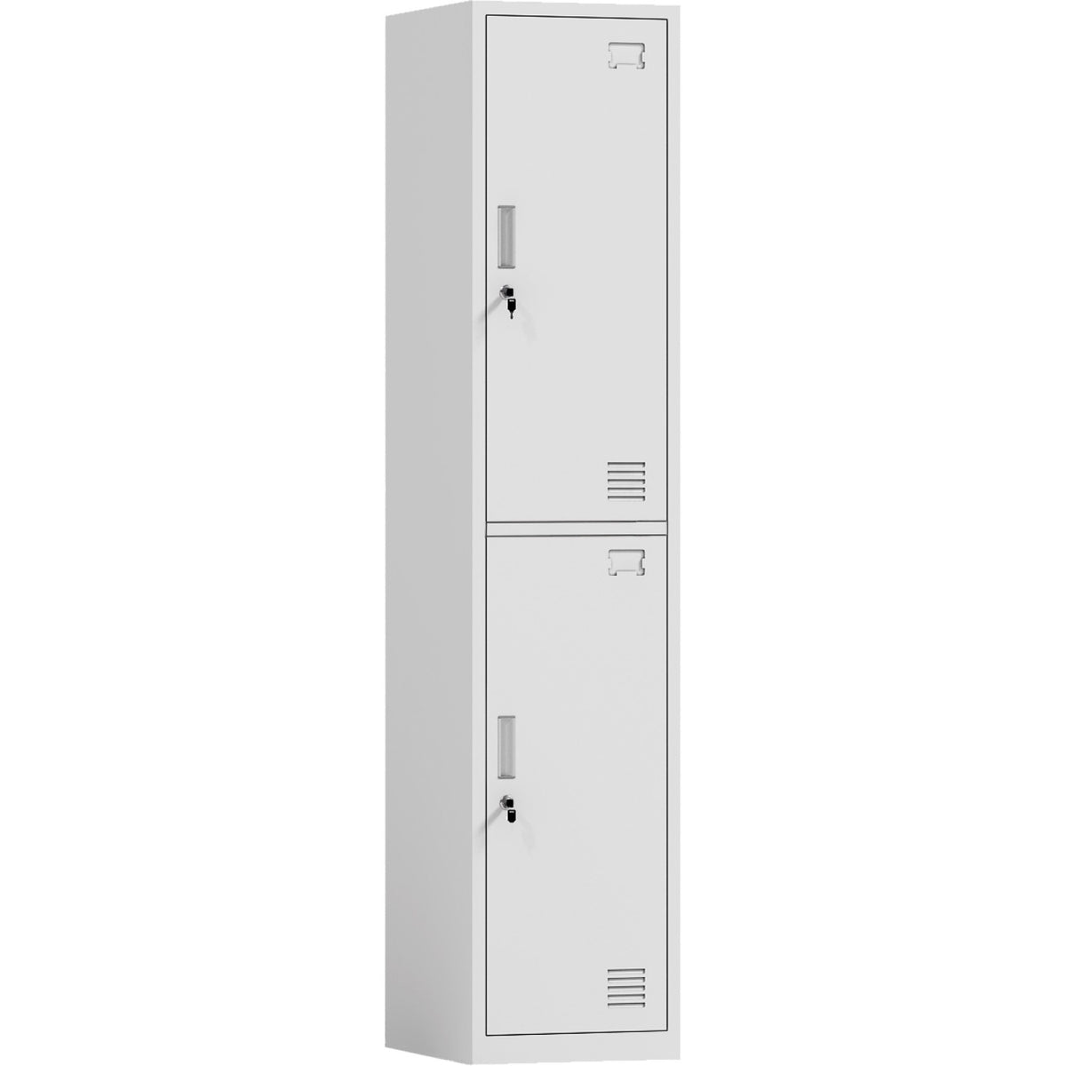 Commercial White 2 Door Locker 380x450x1800mm - HDGZ02WHITE