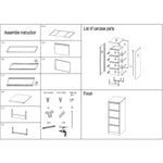 Professional 4 Drawer Filing Cabinet 460 x 600 x 1315mm Black - HDKF04BLACK