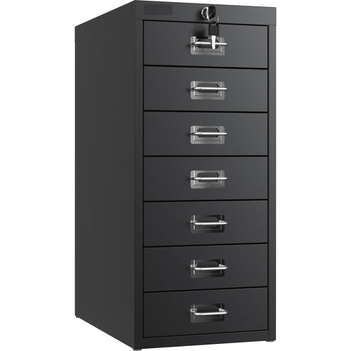 Professional 7-Drawer Lockable Metal Storage Cabinet 280x425x627mm Black - HDKS07LOCKBLACK