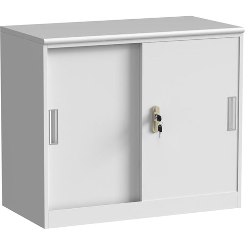 Professional Half Filing Cabinet with Metal Door & MDF Top 800x420x690mm White - HDWAY02