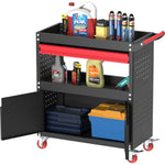 Professional Mobile Tool Cabinet with Drawer & Storage Shelves 720x350x837mm - HDWTC01
