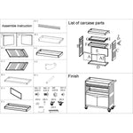 Professional Mobile Tool Cabinet with Drawer & Storage Shelves 720x350x837mm - HDWTC01