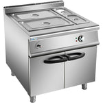 Commercial Electric Bain Marie with Cabinet 2xGN1/1 + 2xGN1/3 6kW 900mm Depth - HEB909A