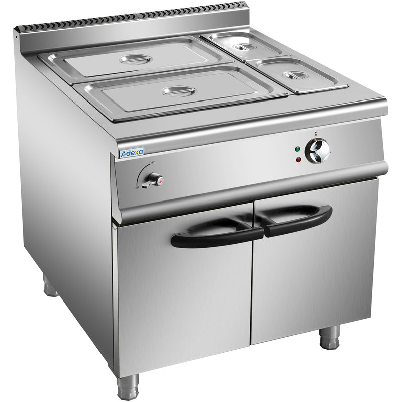 Commercial Electric Bain Marie with Cabinet 2xGN1/1 + 2xGN1/3 6kW 900mm Depth - HEB909A