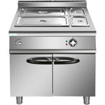Commercial Electric Bain Marie with Cabinet 2xGN1/1 + 2xGN1/3 6kW 900mm Depth - HEB909A