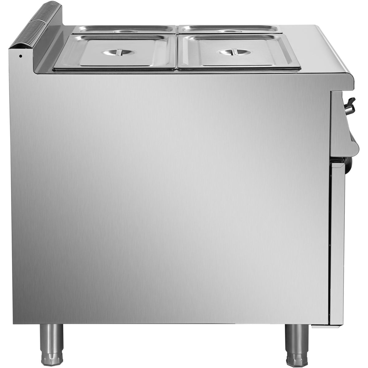 Commercial Electric Bain Marie with Cabinet 2xGN1/1 + 2xGN1/3 6kW 900mm Depth - HEB909A
