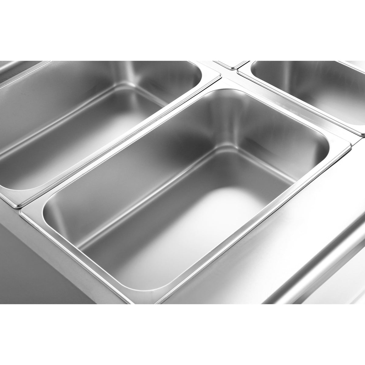Commercial Electric Bain Marie with Cabinet 2xGN1/1 + 2xGN1/3 6kW 900mm Depth - HEB909A