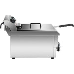 Commercial Fryer Single Electric 10 litre 3kW Countertop Drainage tap - HEF101V