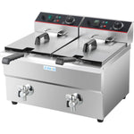 Commercial Fryer Double Electric 2x12 litre 6.5kW Countertop - HEF12L2