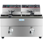 Commercial Fryer Double Electric 2x12 litre 6.5kW Countertop - HEF12L2