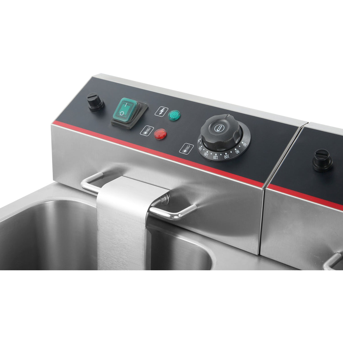Commercial Fryer Double Electric 2x12 litre 6.5kW Countertop - HEF12L2