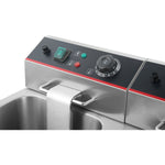 Commercial Fryer Double Electric 2x12 litre 6.5kW Countertop - HEF12L2