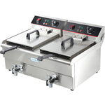 Commercial Fryer Double Electric 2x13 litre 6kW Countertop - HEF132V