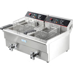 Commercial Fryer Double Electric 2x13 litre 6kW Countertop - HEF132V
