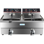 Commercial Fryer Double Electric 2x13 litre 6kW Countertop - HEF132V