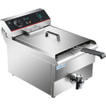 Commercial Fryer Single Electric 10 litre 3kW Countertop Drainage tap - HEF131V