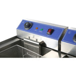 Commercial Fryer Double Electric 32 litre 10kW Free standing - HEF162C