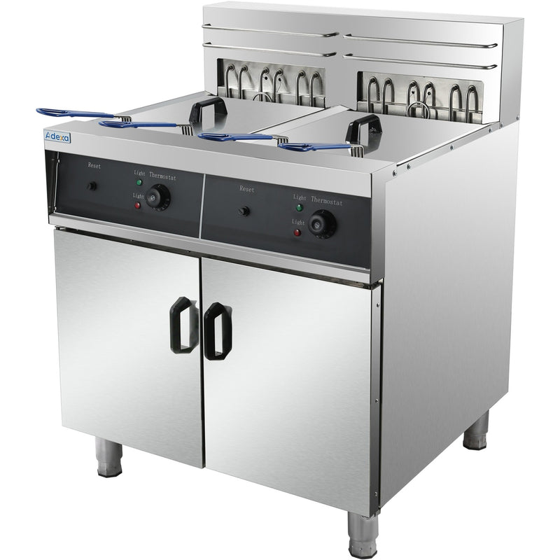 Commercial Fryer Double Electric 2x30 litre 20kW Free standing - HEF262