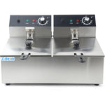 Commercial Fryer Double Electric 2x6 litre 5kW Countertop - HEF82A