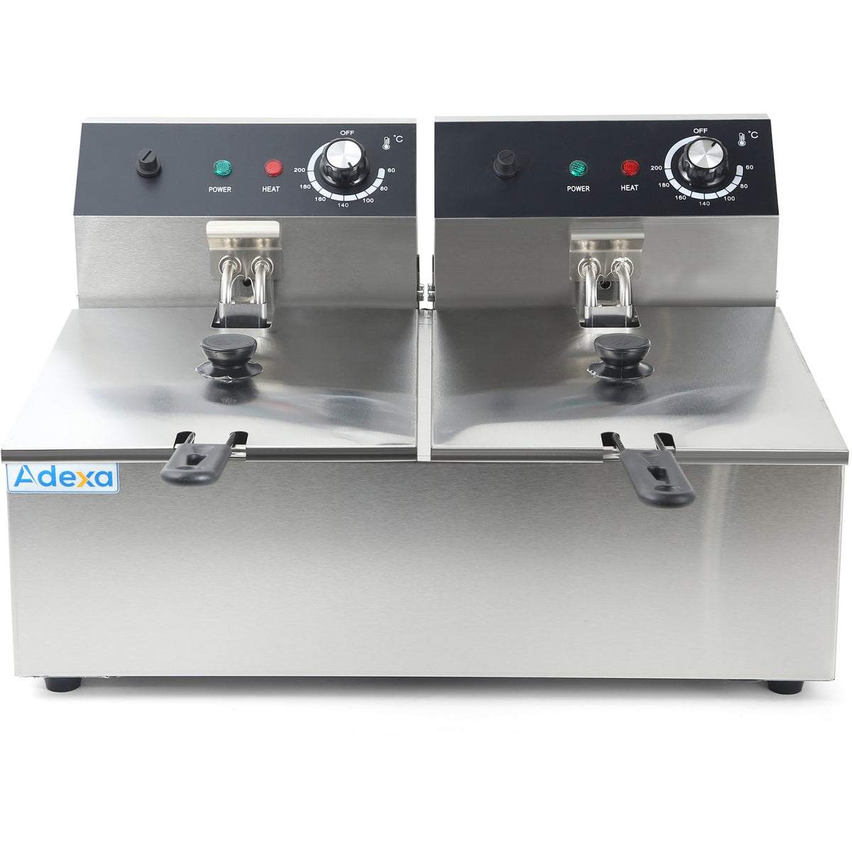 Commercial Fryer Double Electric 2x6 litre 5kW Countertop - HEF82
