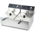 Commercial Fryer Double Electric 2x6 litre 5kW Countertop - HEF82A