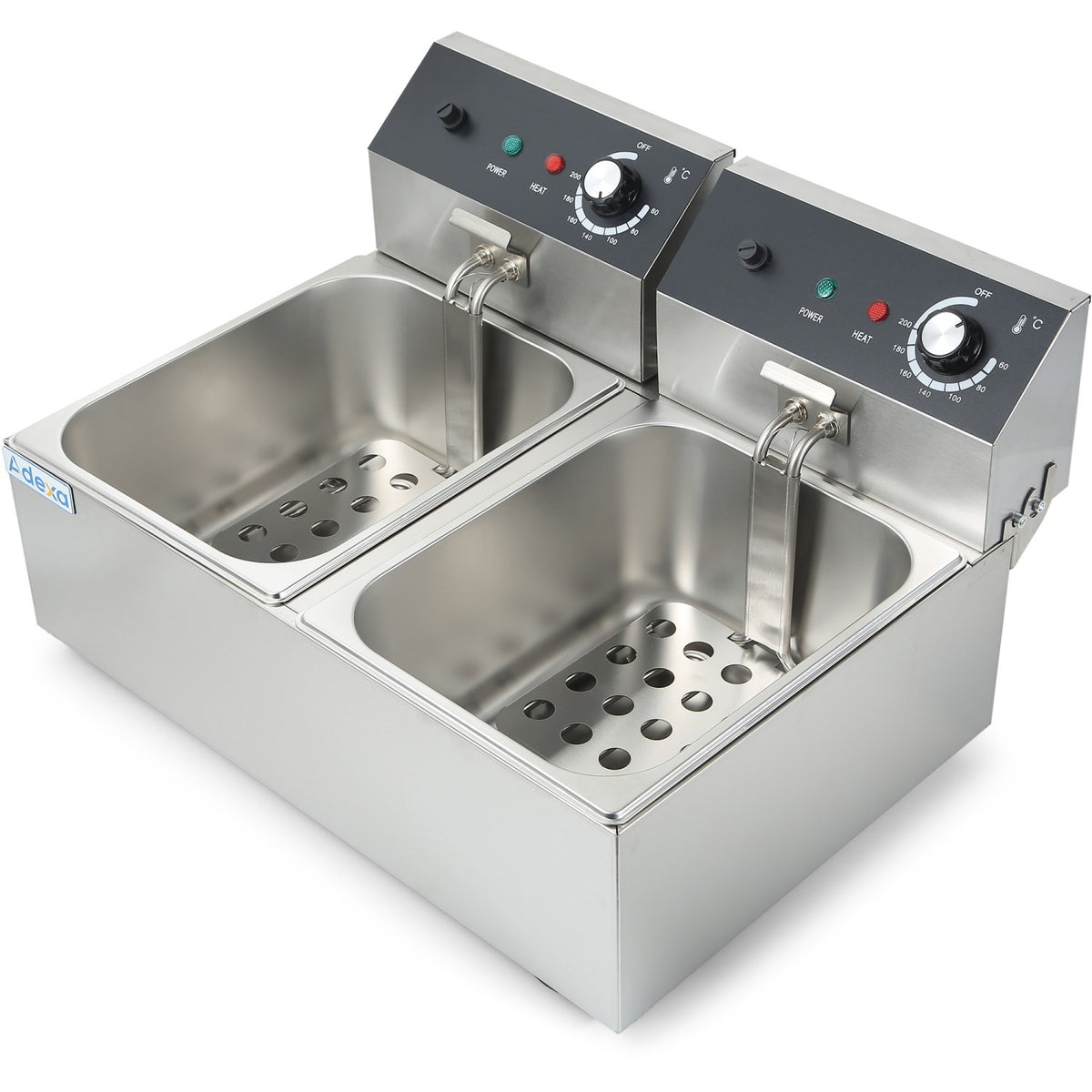 Commercial Fryer Double Electric 2x6 litre 5kW Countertop - HEF82A