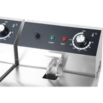 Commercial Fryer Double Electric 2x6 litre 5kW Countertop - HEF82A
