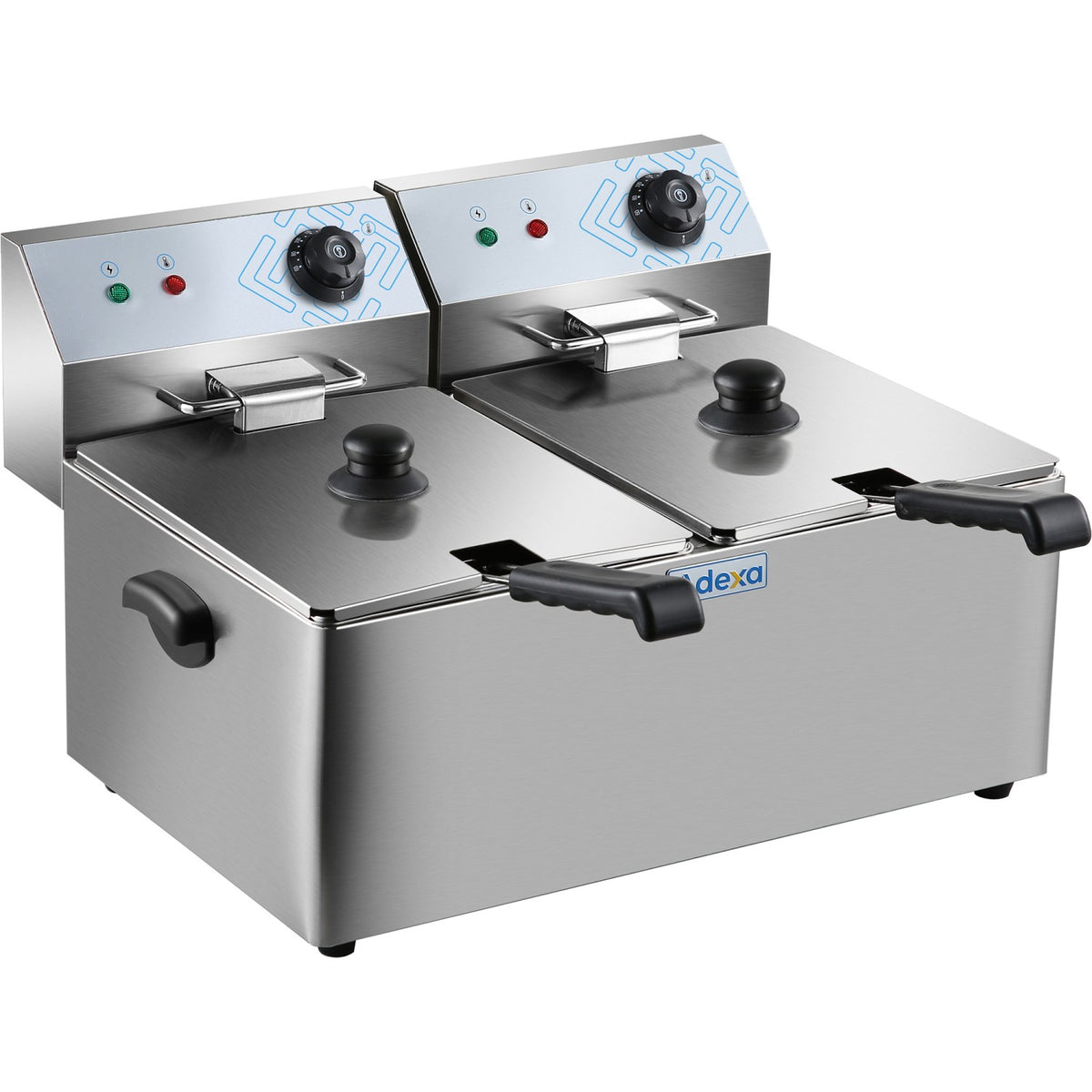 Commercial Fryer Double Electric 2 x 8 litre 6.5kW Countertop - HEF8L2