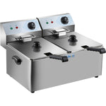 Commercial Fryer Double Electric 2 x 8 litre 6.5kW Countertop - HEF8L2