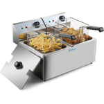 Commercial Fryer Double Electric 2 x 8 litre 6.5kW Countertop - HEF8L2