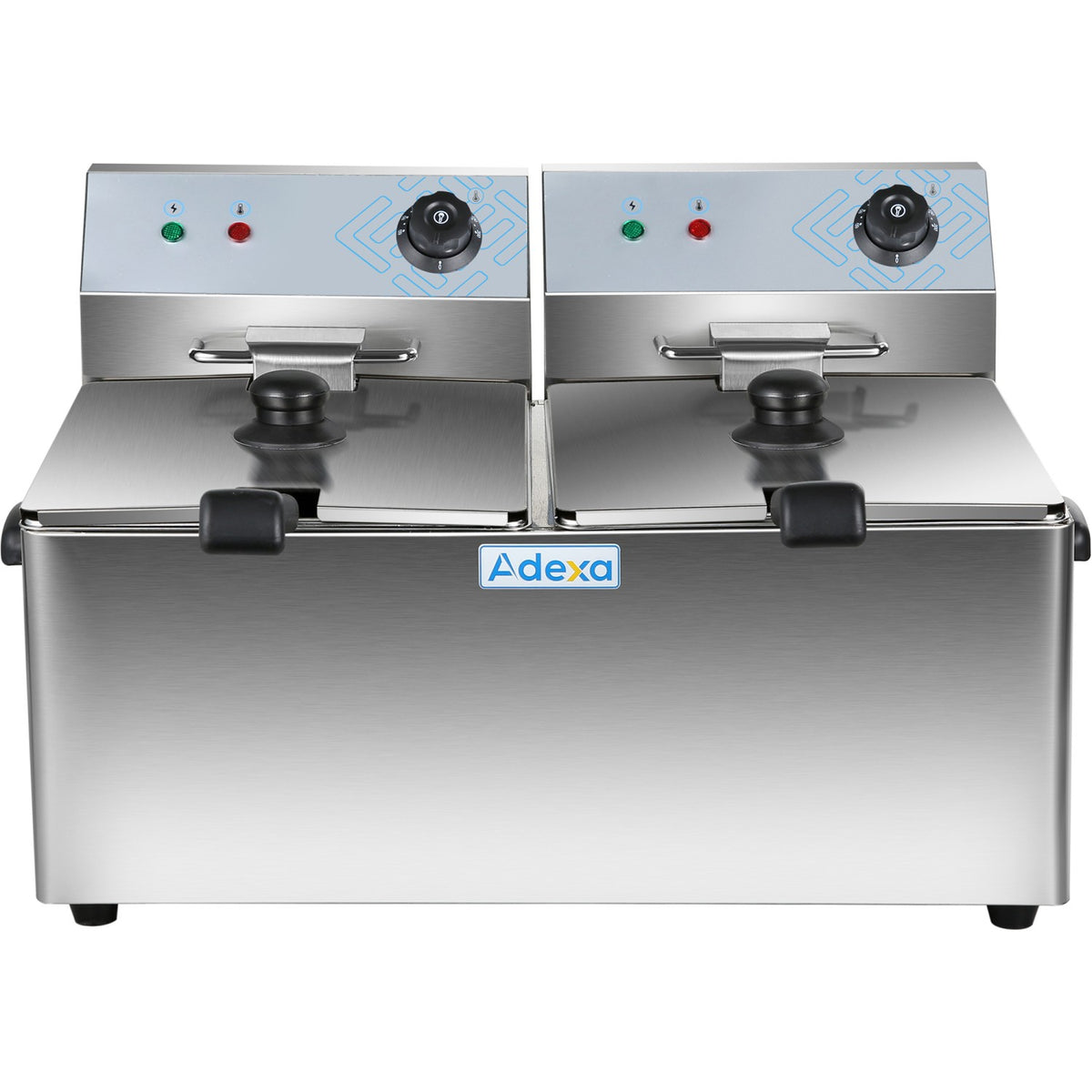 Commercial Fryer Double Electric 2 x 8 litre 6.5kW Countertop - HEF8L2
