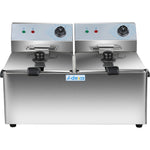 Commercial Fryer Double Electric 2 x 8 litre 6.5kW Countertop - HEF8L2