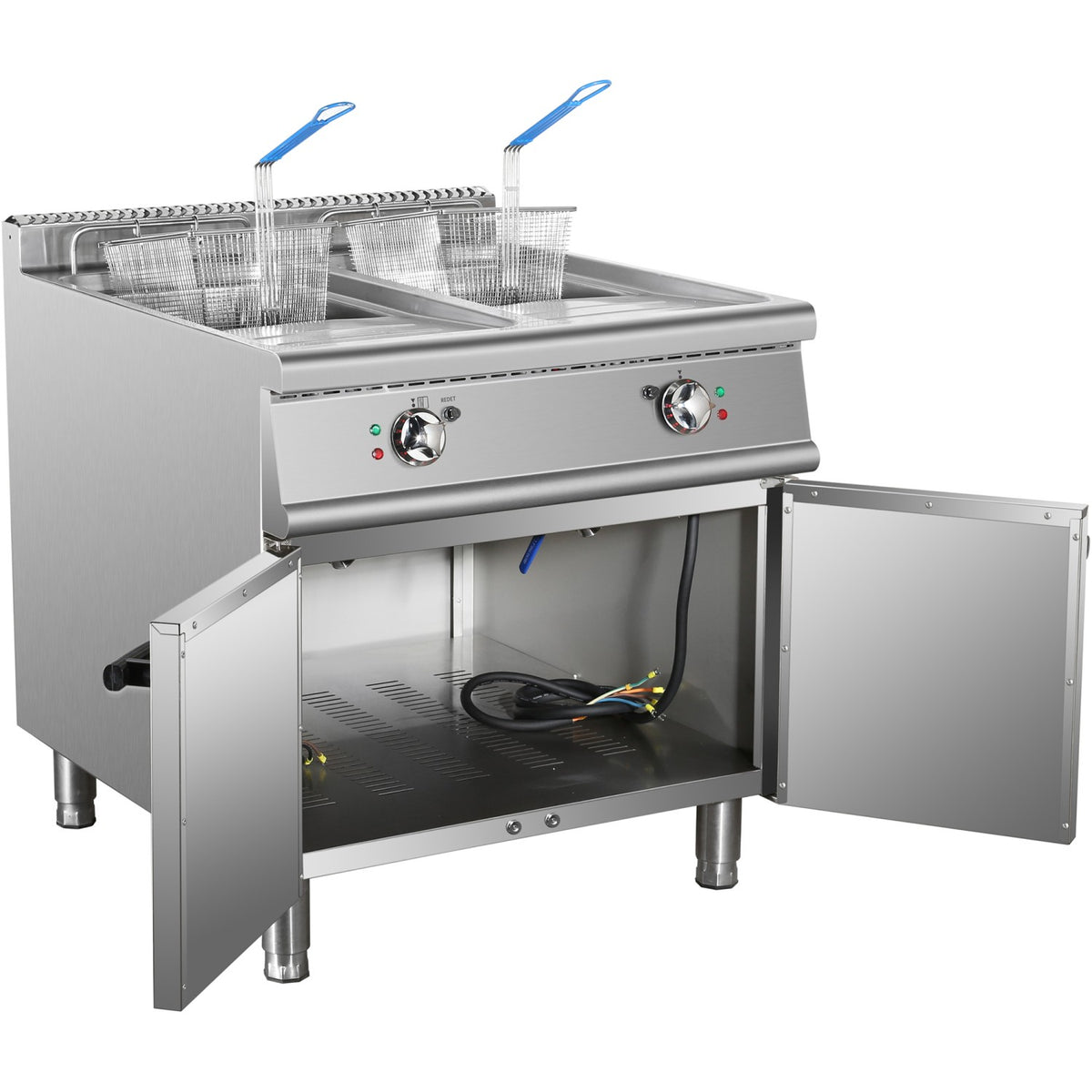 Commercial Electric Fryer Double Tank 2x28 litres - HEF908A