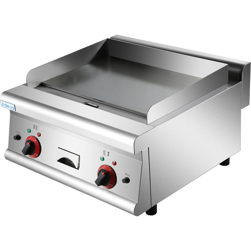Commercial Electric Griddle Smooth top 2 zones 5kW Countertop - HEG606
