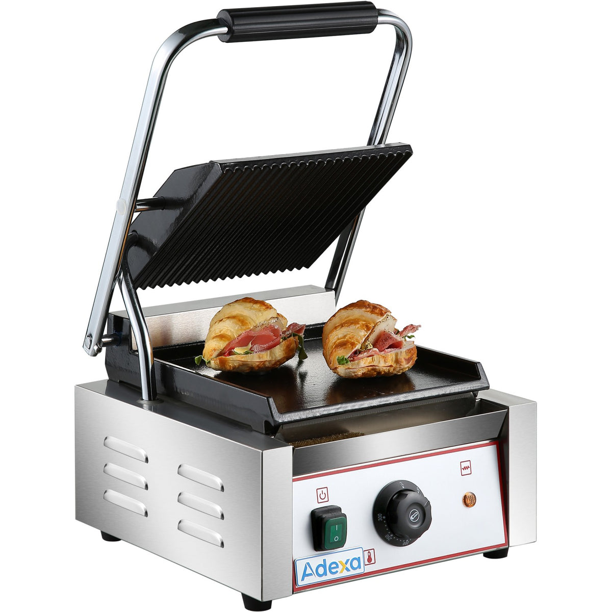 Heavy Duty Panini Contact grill Ribbed/Smooth 1.8kW - HEG811A